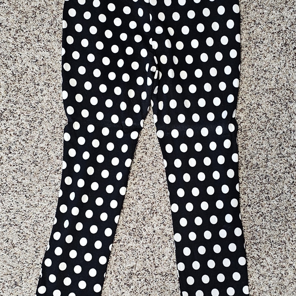 Chico's Black and White Polka Dot Cropped Pants